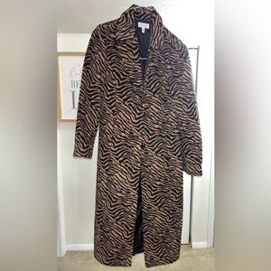 Sofia by Sofia Vergara Black and Tan Teddy Jacket